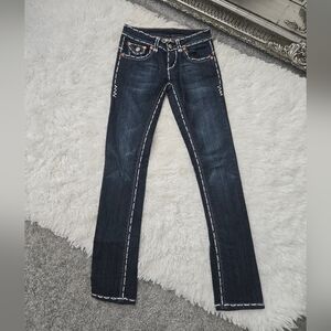 Miss Chic Stitch border Jeans. Size 1. Good preowned condition.***Please see l